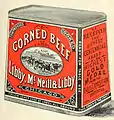1898年当時のリビー社製コンビーフ缶詰の広告用イラスト