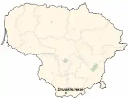 ドルスキニンカイの位置(リトアニア共和国)の位置図