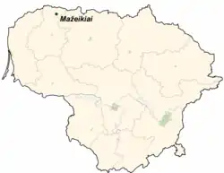 マジェイケイの位置（リトアニア共和国）の位置図