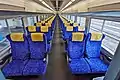 E653系1000番台の車内（自由席）