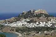 島の東岸、リンドス
