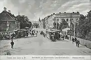 電化初期のリンツ市電(1905年撮影)