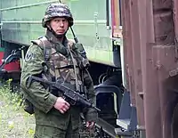 UZIを持つリトアニア軍兵士（2009年10月23日）