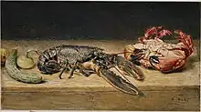 Lobster, Crab, and a Cucumber (1891)