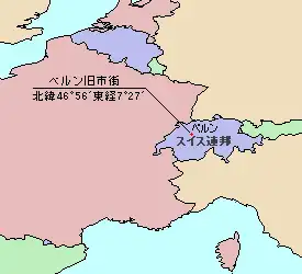 ベルン旧市街の位置