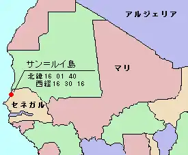 サン=ルイ島 (セネガル)の位置