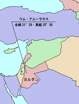 ウム・アル＝ラサスの位置