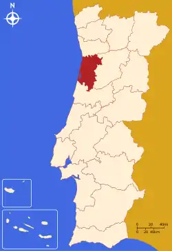 Location of アヴェイロ県