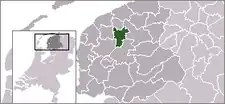 レーワルデンの位置の位置図