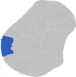 アイウォ地区の位置の位置図
