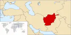 アフガニスタンの位置