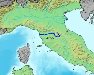 アルノ川流路
