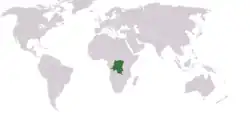 コンゴ民主共和国の位置