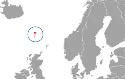 フェロー諸島の位置