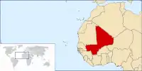 地図上でのマリの位置