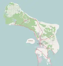 クラレンダイクの位置（ボネール島内）