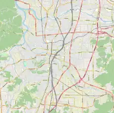 福井城の位置(福井市中心部内)
