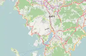 長崎港の位置(長崎市内)