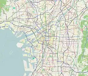 ユニバーサル・スタジオ・ジャパンの位置(大阪市内)