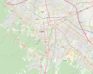 創成橋の位置（札幌市内）
