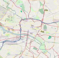 グラスゴー大聖堂Glasgow Cathedralの位置(Central Glasgow内)