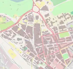 カーライル城の位置（Carlisle city centre内）