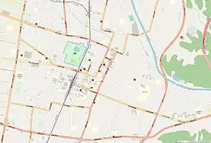 山形大学の位置(山形市街内)