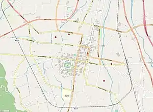 ナセBAの位置（米沢市街内）