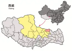 チベット自治区の中のバチェン県