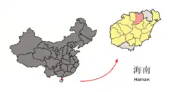 澄邁県の位置