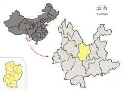 楚雄州の位置