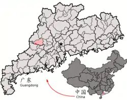 徳慶県の位置