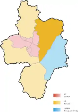 合肥市中の肥東県の位置