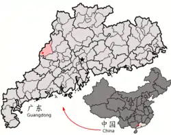 封開県の位置