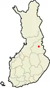 ヒュリンサルミの位置の位置図