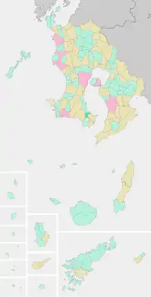 今和泉村の位置図。地図は1950年時点