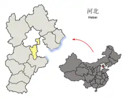 河北省中の廊坊市の位置