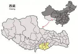チベット自治区の中のネドン区