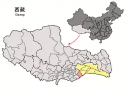チベット自治区の中のナン県