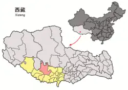 チベット自治区の中のガムリン県