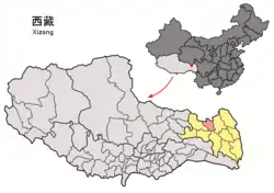 チベット自治区の中のリウォチェ県