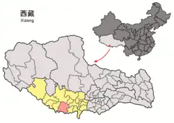 チベット自治区の中のティンリ県