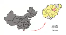 屯昌県の位置