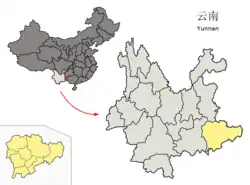 文山州の位置