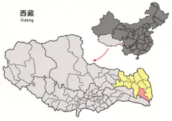 チベット自治区の中のゾガン県