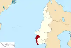 マジェネ県の位置