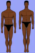 男性の2つの絵