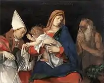 Madonna and Child and Saints ロレンツォ・ロット. 1508年頃