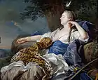 ルイ＝ミシェル・ヴァン・ロー『野原にあるアルテミス』（1739年） プラド美術館所蔵
