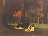 秋の森の風景